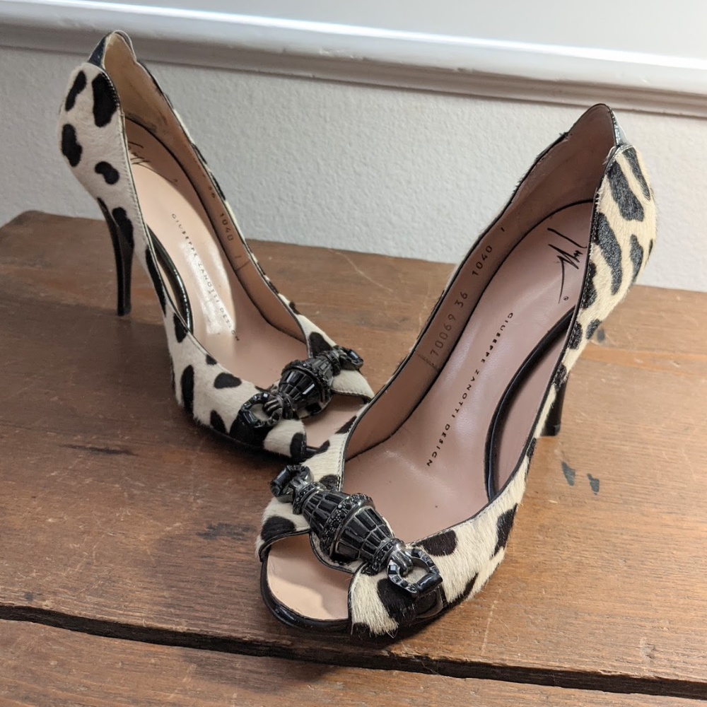 GIUSEPPE ZANOTTI Animal Print Stilettos Heels Pumps Shoes - 36